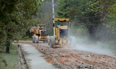 Primeira via rural de Jundiaí a ter a recicladora em ação foi a Alameda Dom Pedro, no Terra Nova