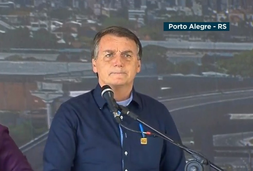 Bolsonaro no RS. (Foto: Reprodução/TV Brasil)