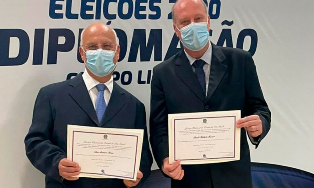 Prefeito eleito, Dr. Luiz e seu vice, Paulo Fávaro foram diplomados em cerimônia em Campo Limpo Paulista