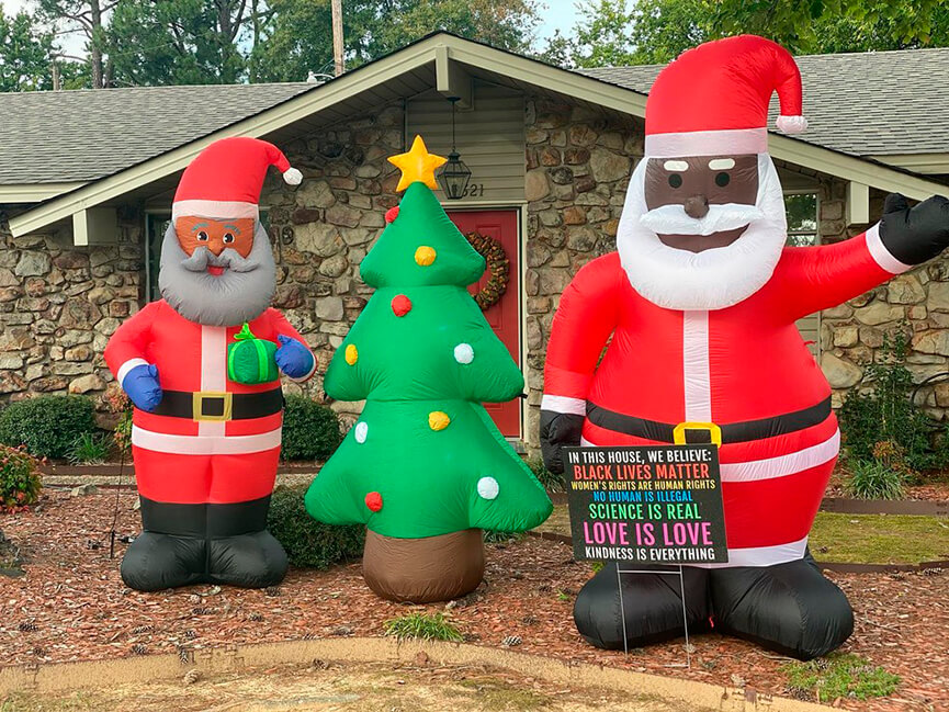 Papai Noel negro nos EUA. (Foto: Divulgação)