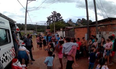 PM faz ação social em Cabreúva. (Foto: Divulgação)