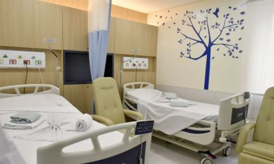 Sala do Hospital São Vicente, parte do projeto "Acolha um Quarto, Conforte Vidas"