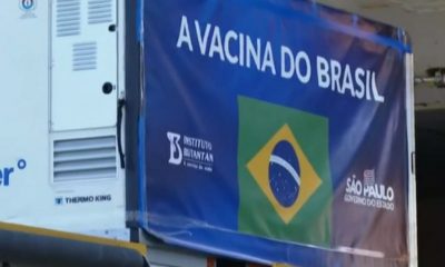 Remessa de 1,5 milhões de doses da CoronaVac chega a São Paulo
