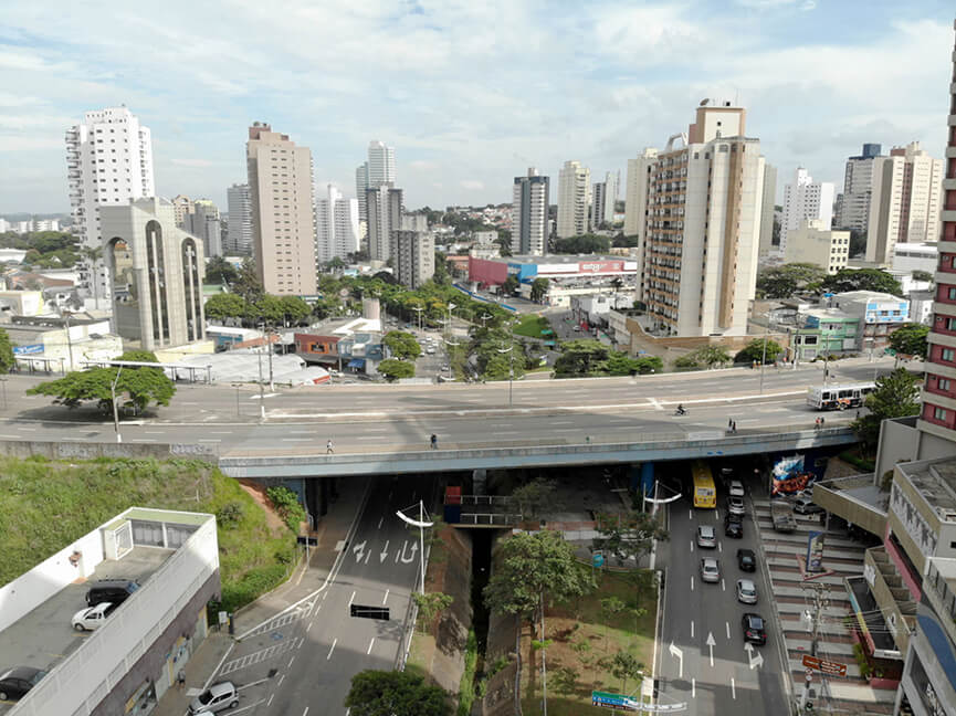 Viaduto da avenida Jundiaí. (Foto: Divulgação)