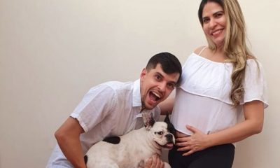 Família comemora gravidez de mulher que foi diagnosticada infértil.