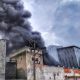 Incêndio na fábrica Moinho Jundiaí. (Foto: Divulgação/Davi Chaim)