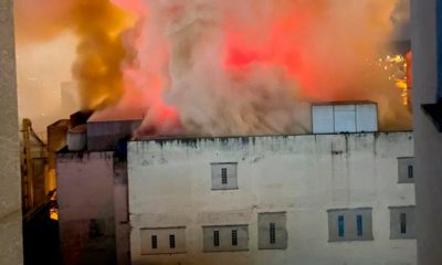 Incêndio atinge empresa de moinho em Jundiaí.