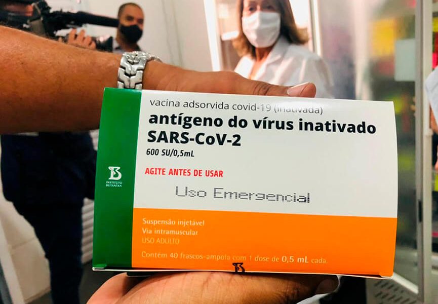 Vacina Coronavac em Várzea Paulista. (Foto: Divulgação)