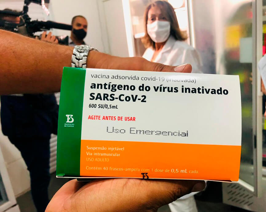 Vacina Coronavac em Várzea Paulista. (Foto: Divulgação)