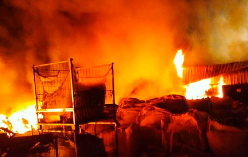 Incêndio em Cabreúva. (Foto: Divulgação)