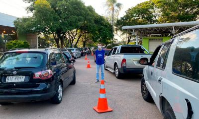 Vacinação no Parque da Uva. (Foto: Divulgação)