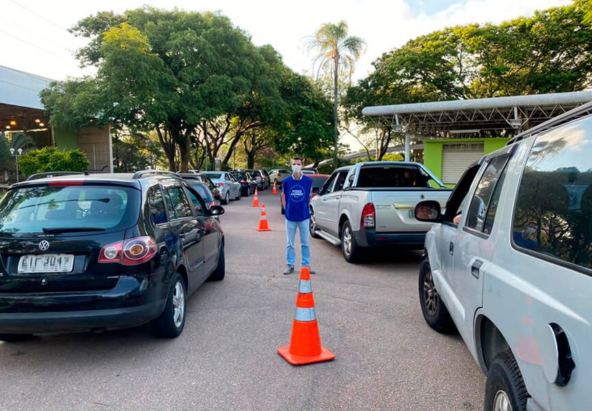 Vacinação no Parque da Uva. (Foto: Divulgação)