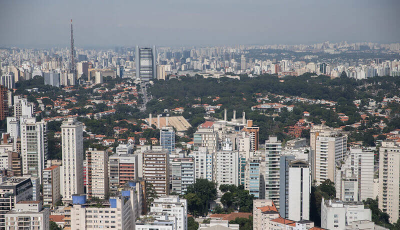 Cidade de São Paulo em imagem panorâmica