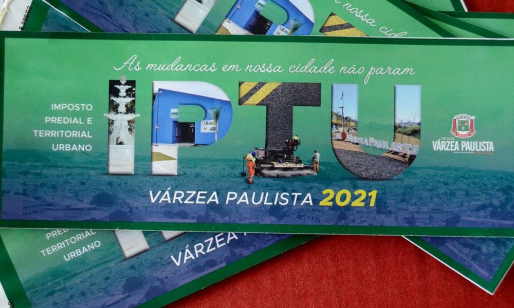 Carnê de pagamento do IPTU de Várzea Paulista
