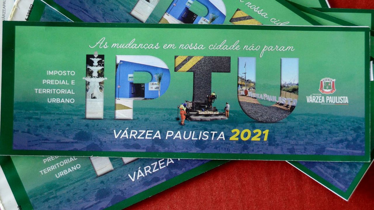 Carnê de pagamento do IPTU de Várzea Paulista