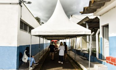As tendas doadas pelo Clube Jundiaiense foram instaladas no CECE Francisco Dal Santo