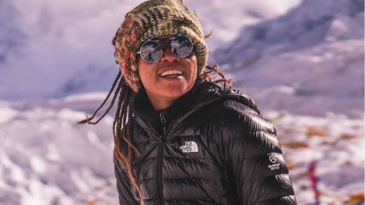 Foto de brasileira no Monte Everest