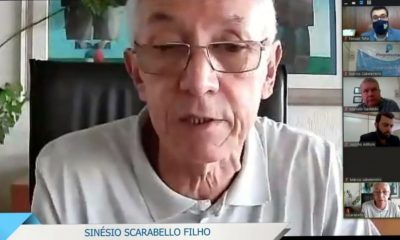 Sinésio Filho, gestor de Jundiaí, em vídeo chamada