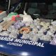 Carro da Guarda Municipal de Jundiaí com apreensão de drogas