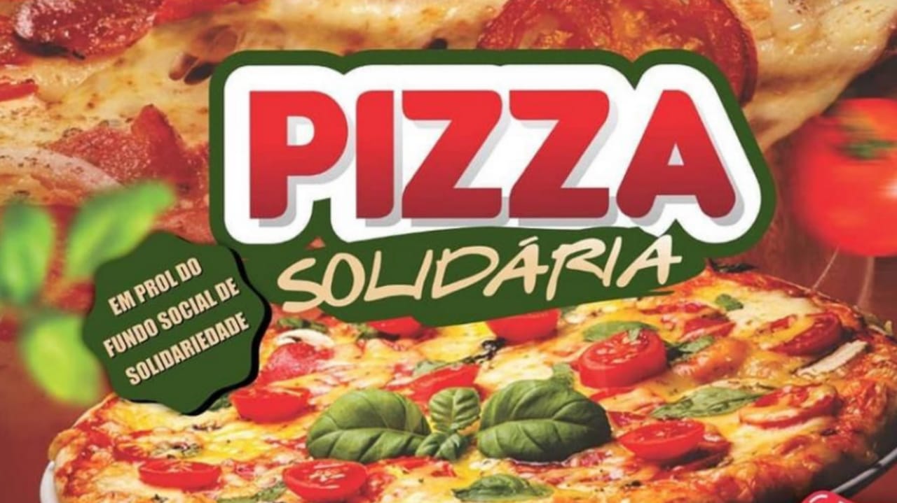 Arte de divulgação da campanha Pizza Solidária de Campo Limpo Paulista
