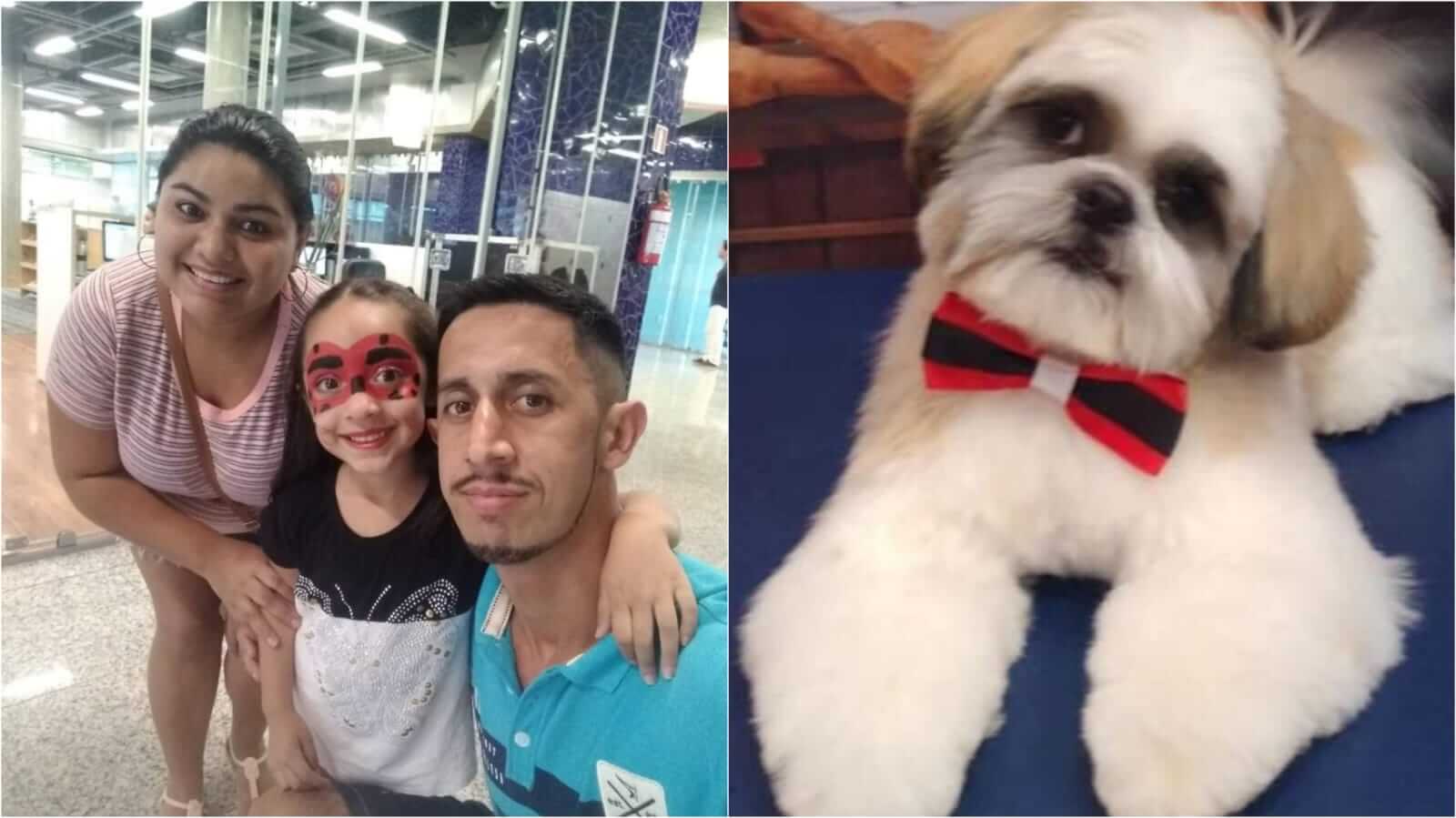 Família e cachorro