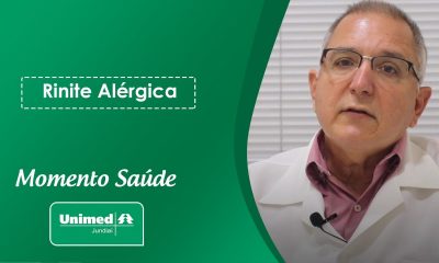 thumbnail de vídeo sobre rinite alérgica da Unimed Jundiaí