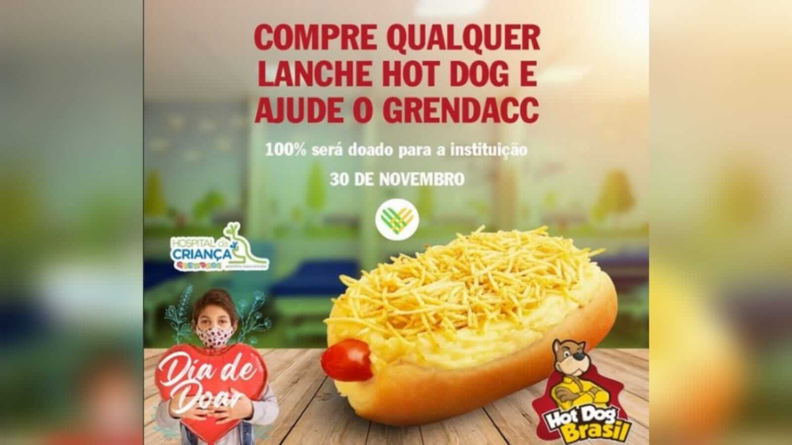 Post de campanha da Hot Dog Brasil com Grendacc