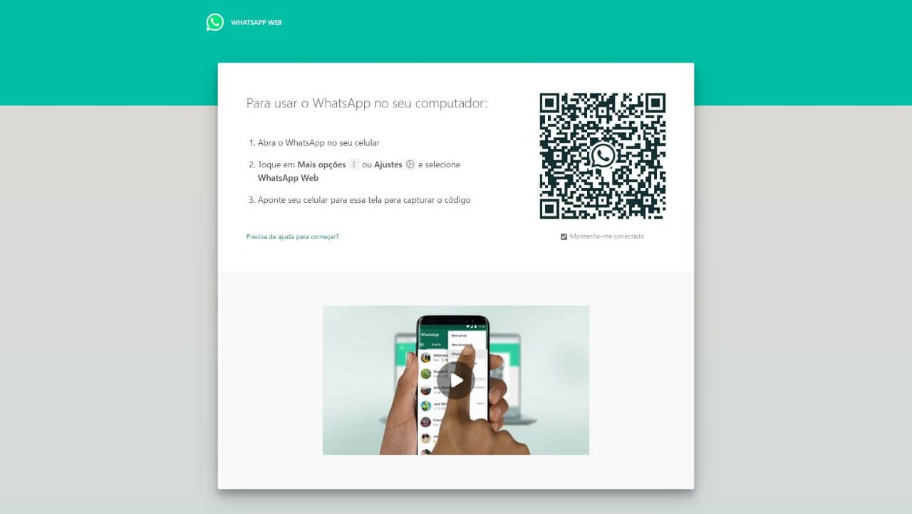 Interface de WhatsApp Web