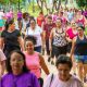 Mulheres em caminhada no Parque da Cidade em Itupeva