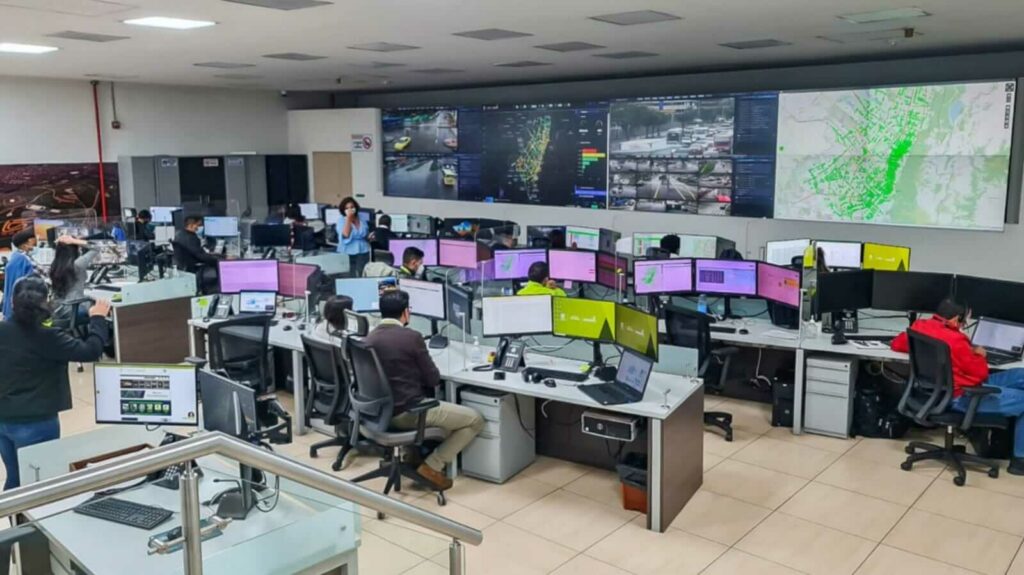 Central de monitoramento de mobilidade na Colômbia