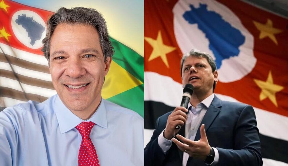 Haddad e Tarcísio Freitas, candidatos a governador do Estado de São Paulo