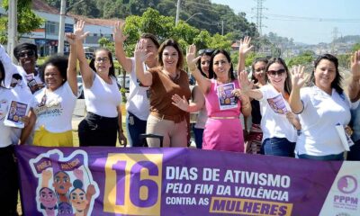 Pit Stop de movimento contra violência contra a mulher