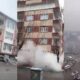 Prédios caindo após terremotos na Turquia