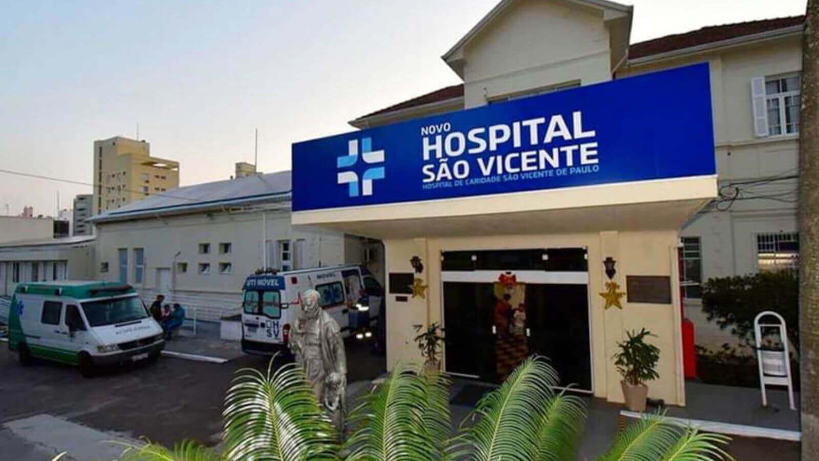 Entrada do Hospital São Vicente em Jundiaí