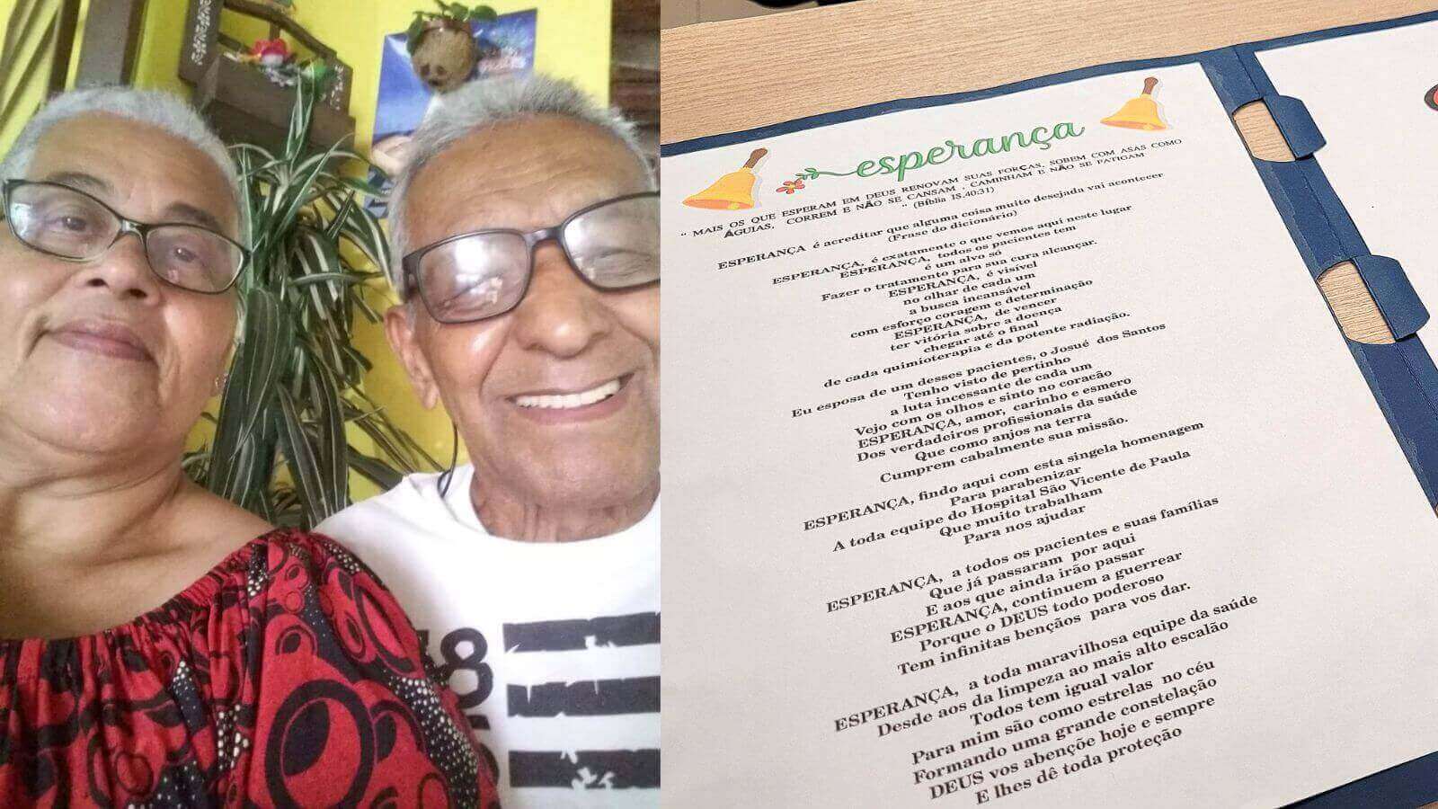 Acompanhante escreve poema para equipe da Radioterapia do Hospital São Vicente