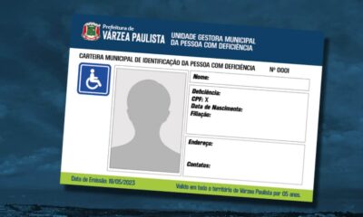 Carteira municipal de identificação de PCD em Várzea Paulista