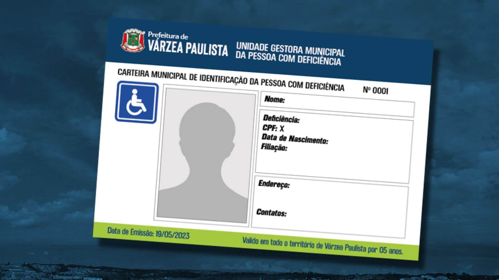 Carteira municipal de identificação de PCD em Várzea Paulista
