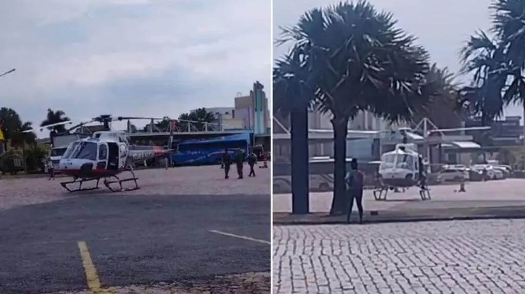 Idosa é socorrida por helicóptero da PM após se engasgar em restaurante de Jundiaí