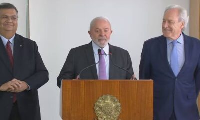 Flávio Dino, Lula e Lewandowski em Brasília