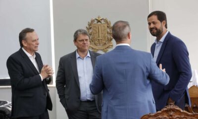 Prefeito de Jundiaí Luiz Fernando Machado com o Governador de SP Tarcísio