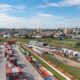 Visão aérea do terminal logístico ferroviário de Jundiaí