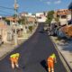 Obras de asfalto em Várzea Paulista no bairro da Promeca