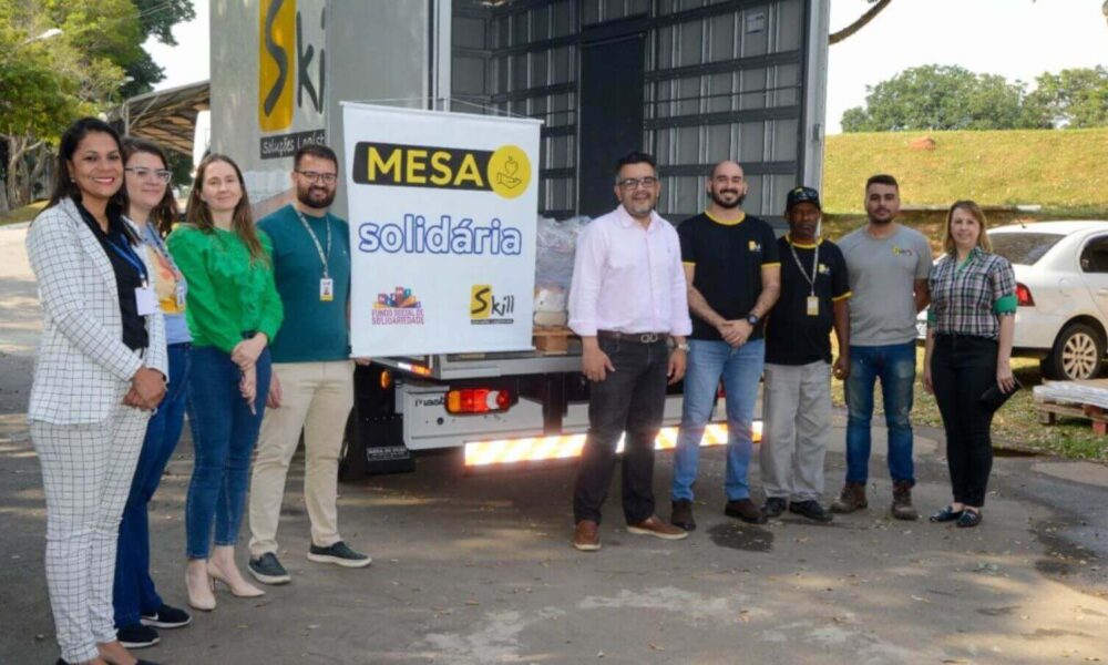 Empresa logística entrega doação de alimentos para o Fundo Social de Jundiaí