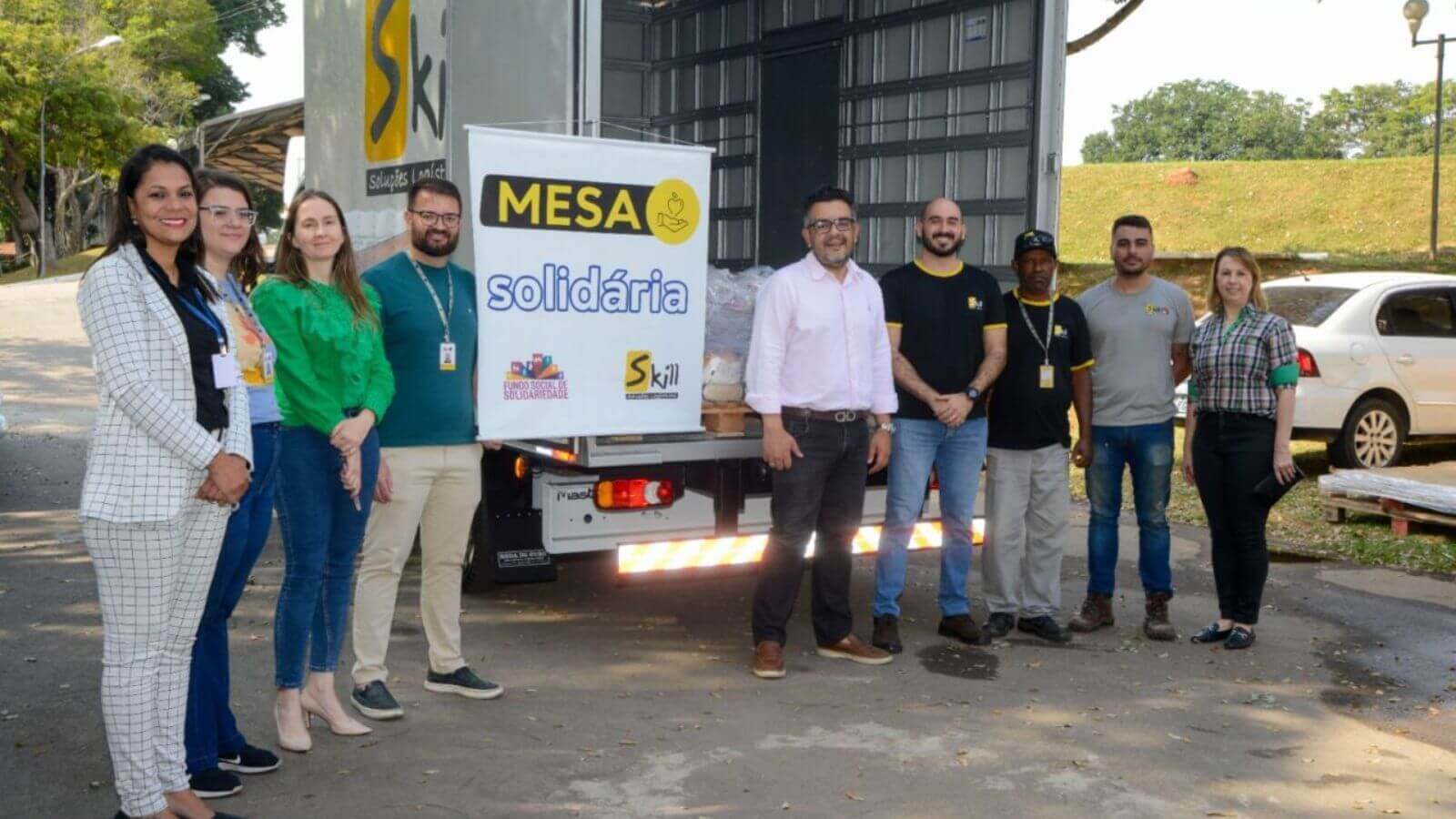 Empresa logística entrega doação de alimentos para o Fundo Social de Jundiaí
