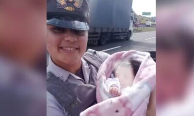 Bebê engasgado salvo por policial em Jundiaí