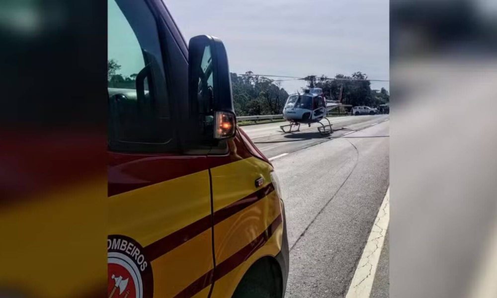 Campo Limpo Paulista motociclista é socorrido após acidente na Zambotto