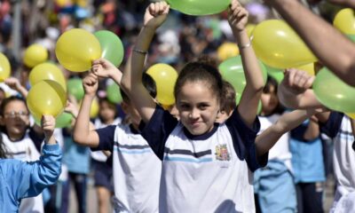 Estudante em desfile de 7 de Setembro em Jundiaí