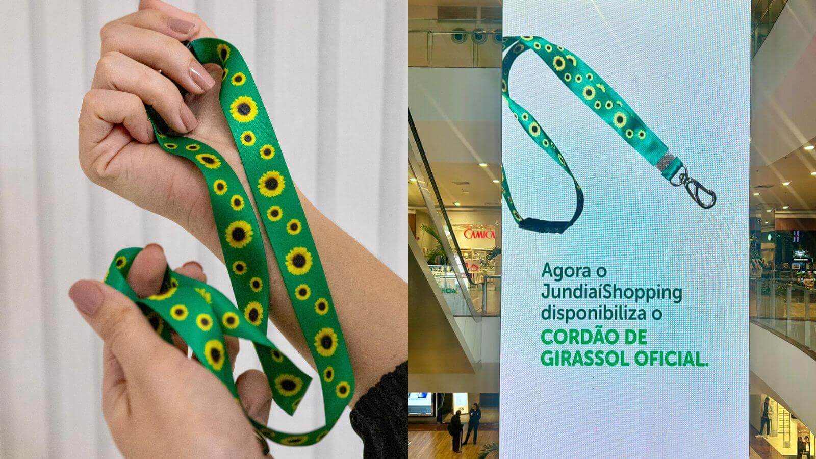 JundiaíShopping distribui cordões de girassol para pessoas com deficiências não aparentes