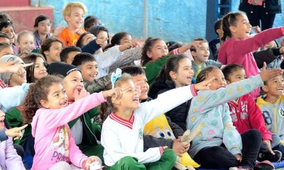 Alunos de Várzea Paulista em aula sobre trânsito