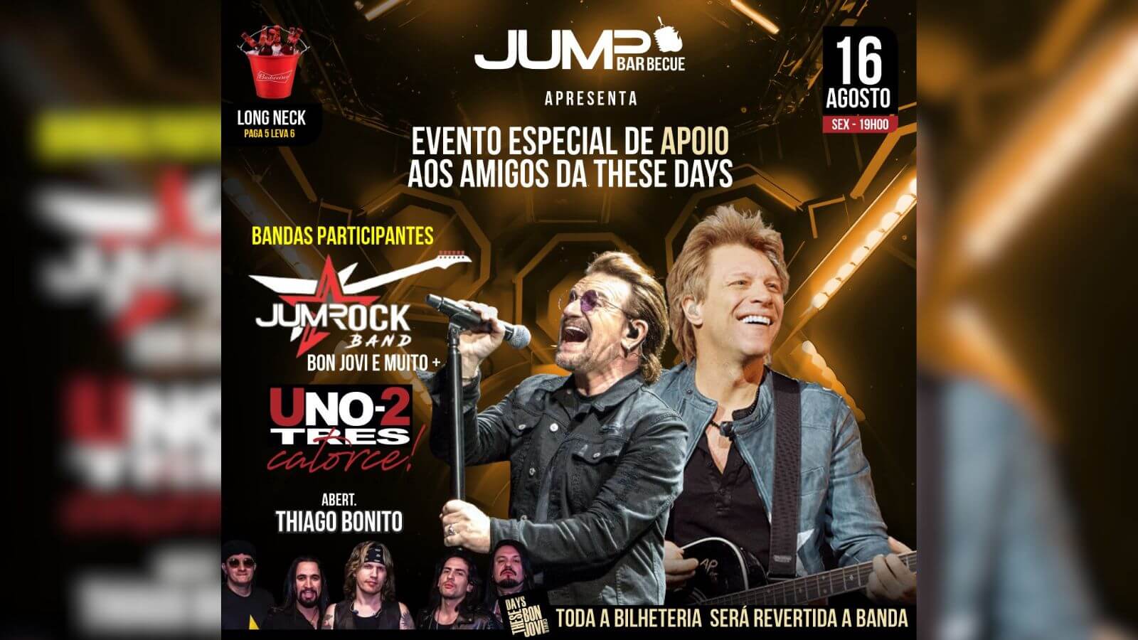 Jumpbarbecue promove evento para ajudar a Banda These Days nesta sexta-feira